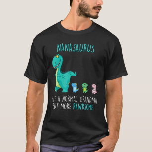 T-shirt Nanasaurus Rawrsome Rex Dinosaur Nana Grandma Moth