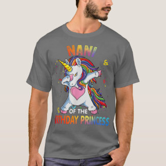 T-shirt Nani De L'Anniversaire Fille Père Cadeau Unicorn B
