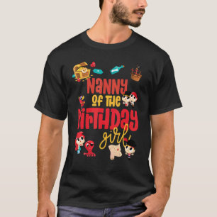 T-shirt Nanny Anniversaire Fille Pirate Anniversaire Thème