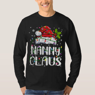 T-shirt Nanny Claus Lumières de Noël Pyjama Famille Matchi
