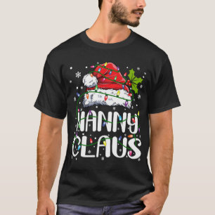 T-shirt Nanny Claus Lumières de Noël Pyjama Famille Matchi
