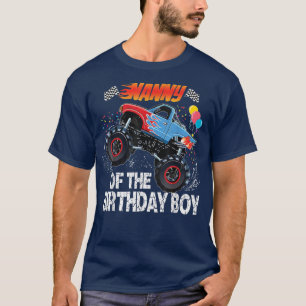 T-shirt Nanny of the Birthday Boy Monster Truck Matching F
