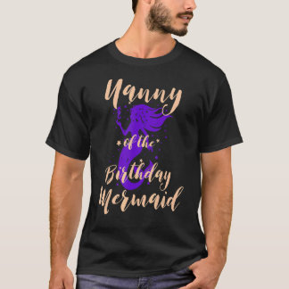 T-shirt Nanny of the Birthday Mermaid fille Anniversaire f