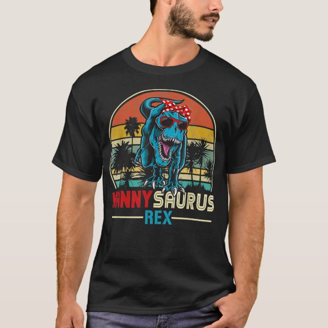 T-shirt Nannysaurus Re Meilleure famille de nounous (Devant)