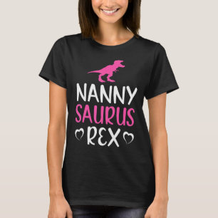 T-shirt Nannysaurus Rex Dinosaur Nanny Saurus Famille
