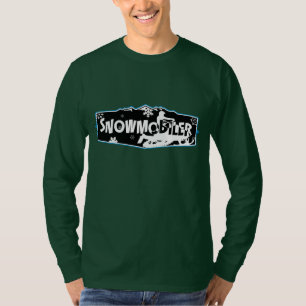 T-shirt nano de douille de Snowmobiler Hanes long