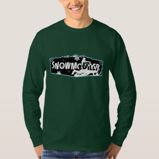 T-shirt nano de douille de Snowmobiler Hanes long