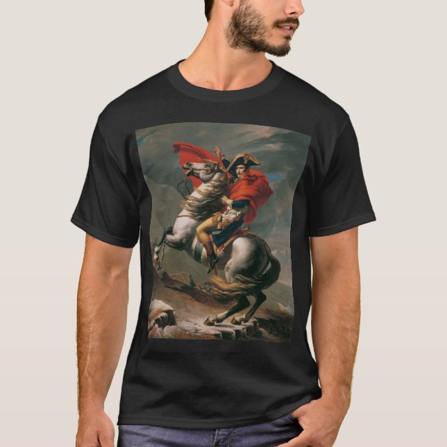 T-shirt Napoléon à cheval, bataille du col Saint-Bernard (Devant)