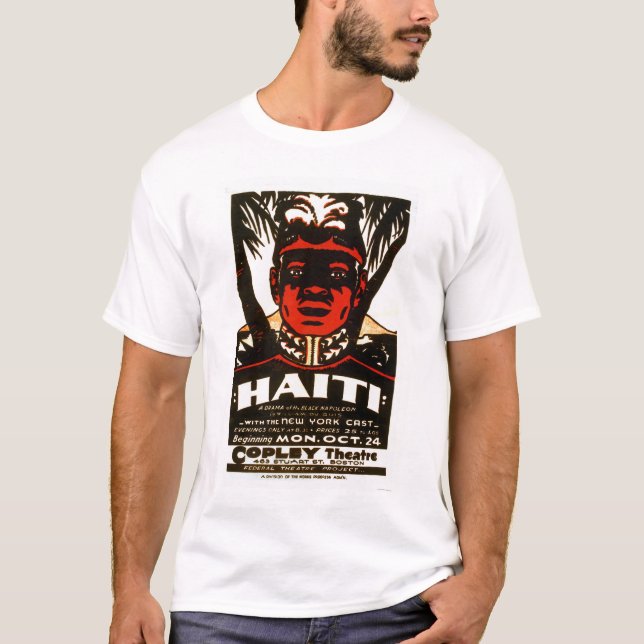 T-shirt Napoléon noir du Haïti WPA 1938 (Devant)