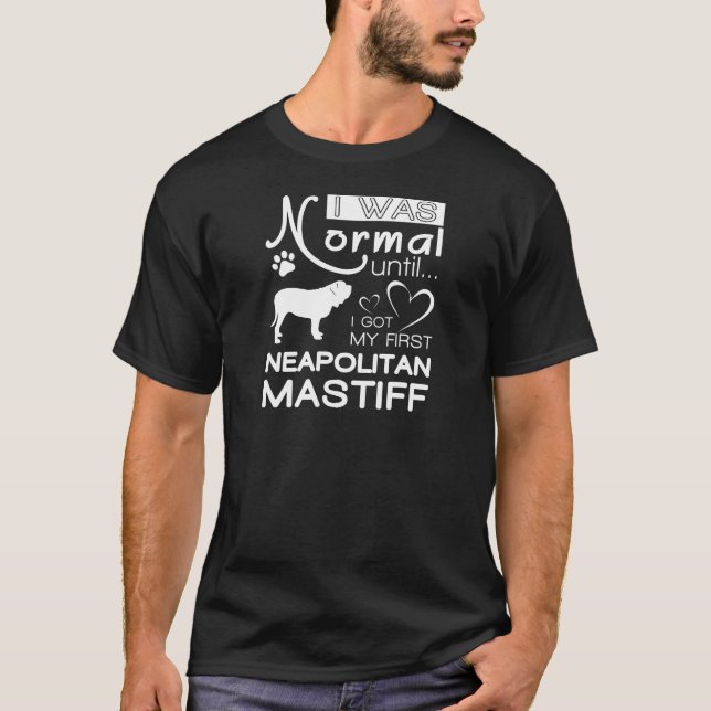 T-shirt napolitain de cadeau de mastiff pour des (Devant)