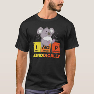 T-shirt Napping Tableau Périodique Dormir Mignonne Animal 