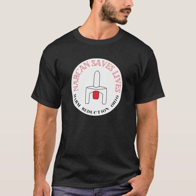 T-shirt Narcan sauve des vies - Arrière - plan blanc (Devant)