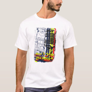 T-shirt n'arrêtez pas l'image grunge affectée par musiqu