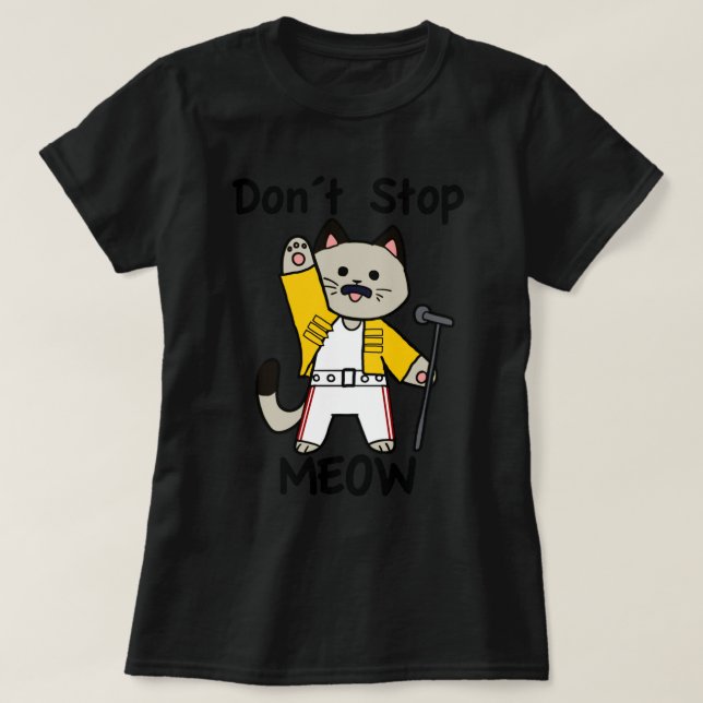 T-shirt N'arrêtez pas Meow (Design devant)