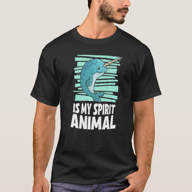 T-shirt Narwhal Est Mon Esprit Animal I Little Narwhal I K (Devant)