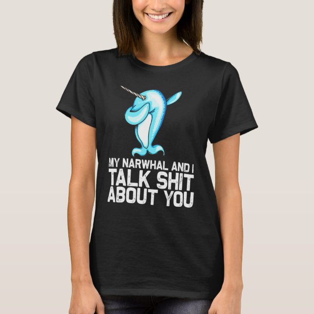 T-shirt Narwhal Pour Hommes Femmes Dabbing Narwhal Whale 1 (Devant)