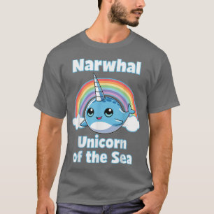 T-shirt Narwhal Unicorn Of The Sea T Girls Kids Women Rai