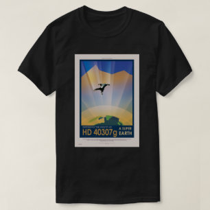T-shirt NASA Affiche de voyage futuriste Sci-Fi - Super Te