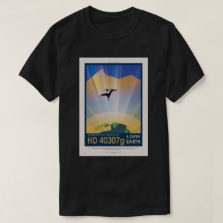 T-shirt NASA Affiche de voyage futuriste Sci-Fi - Super Te