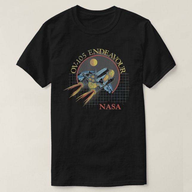 T-shirt NASA Vintage Endeavour ourist (Design devant)
