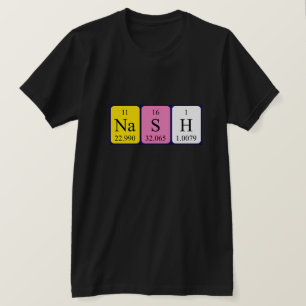 T-shirt Nash nom de table périodique chemise