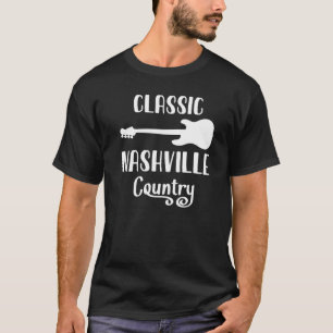 T-shirt Nashville Classic Country Music Tennessee Guitare 