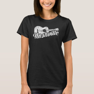 T-shirt Nashville Tennessee Country Music Retro Guitare Pl