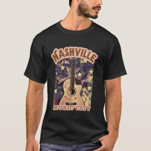 T-shirt Nashville Tennessee Guitare Musique Country Ville