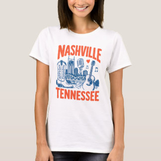 T-shirt Nashville Tennessee Mignonne Music City