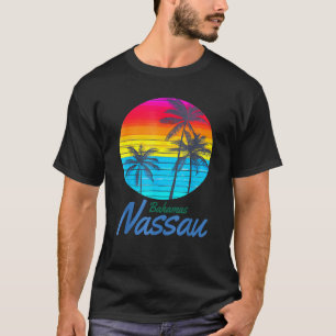 T-shirt Nassau Bahamas Beach Trier Retro Sunset Summer Vib
