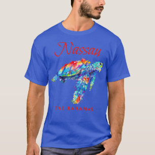 T-shirt Nassau Les Bahamas Aquarelle Tortue de mer1
