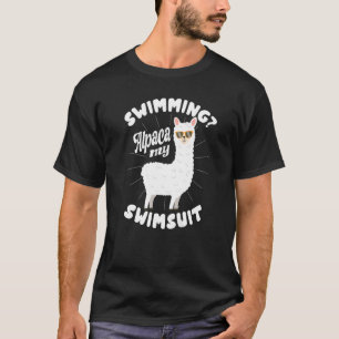 T-shirt Natation Alpaca Mon maillot de bain Camelid Mammal