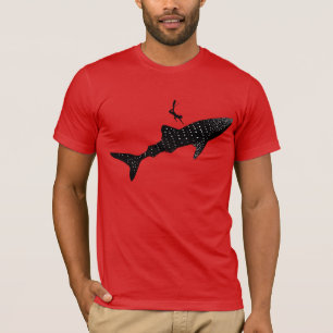 T-shirt Natation de requin de baleine - signage arrière d