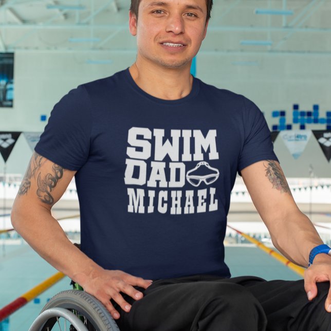 T-shirt natation papa natation personnalisée Parent (Créateur téléchargé)