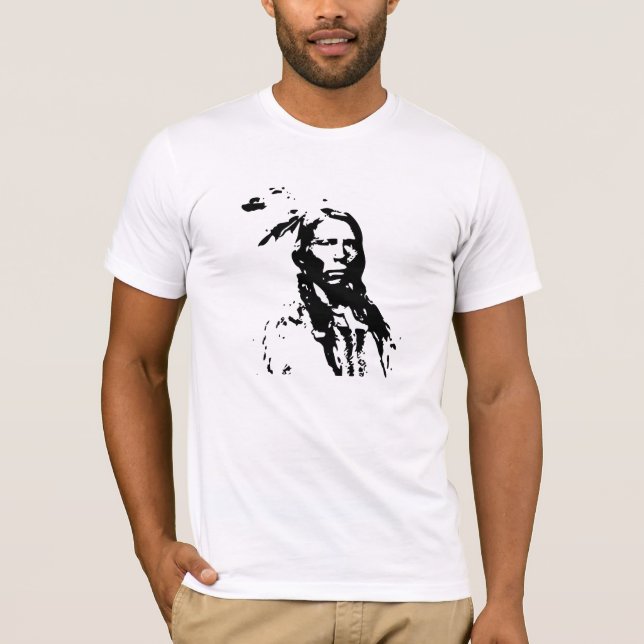 T-shirt Natif américain fou de cheval (Devant)