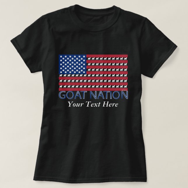 T-shirt NATION DE CHÈVRE La chèvre américaine GetYerGoat™ (Design devant)