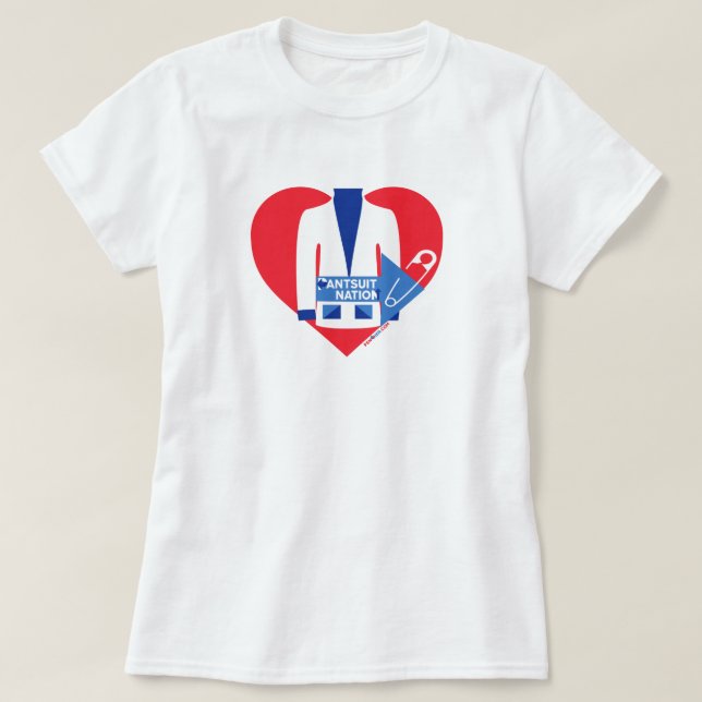 T-shirt Nation de Pantsuit goupillée à ma chemise de coeur (Design devant)