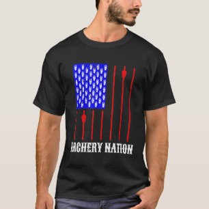 T-shirt Nation de tir à l'arc Drapeau américain Tir à l'ar