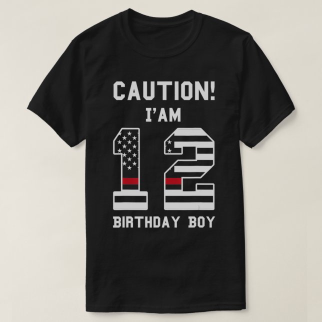 T-shirt nation J'ai 12 anniversaire garçon 12e anniversair (Design devant)