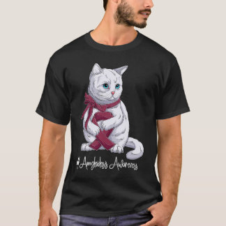 T-shirt National Amyloidosis Awareness Month Burgundy Ribb