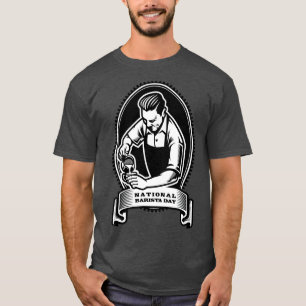T-shirt National Barista Day Light Background