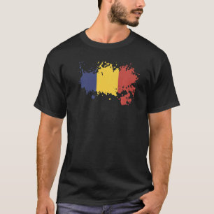 T-shirt National Flag of Romania souvenir  for men women  
