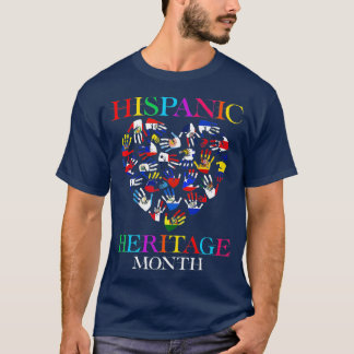 T-shirt National Hispanique Mois du patrimoine Latino Drap