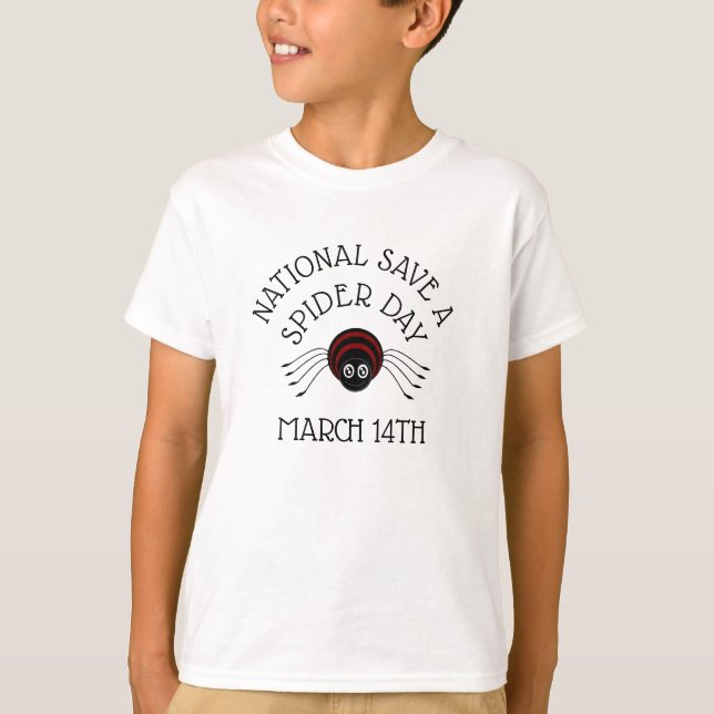 T-shirt National Save a Spider Day mars 14th Shirt (Devant)