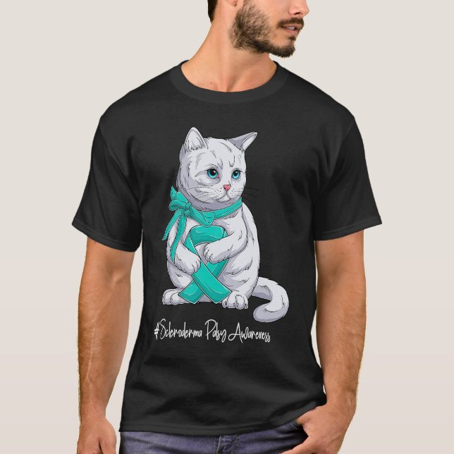 T-shirt National Scleroderma Awareness Month Teal Ribbon C (Devant)