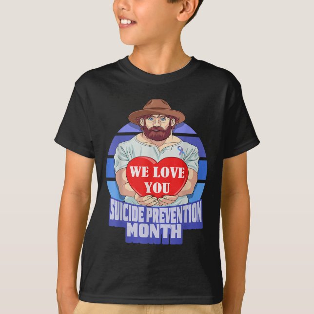 T-shirt National Suicide Prevention Month Concerned Dad Lo (Devant)