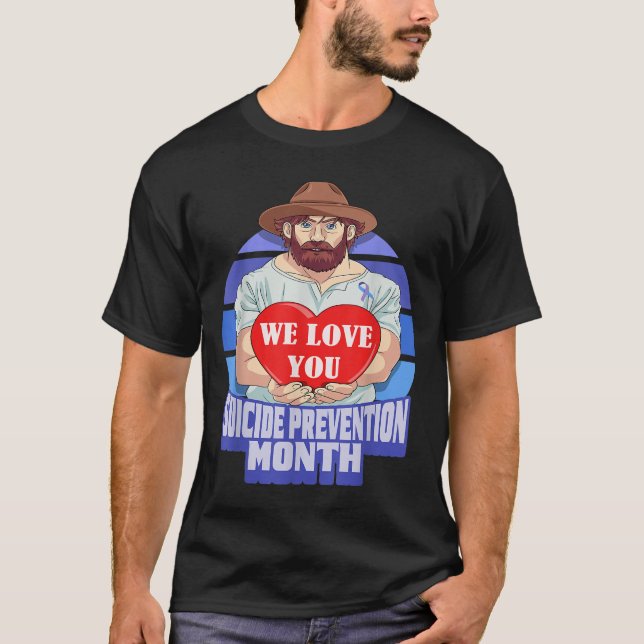 T-shirt National Suicide Prevention Month Concerned Dad Lo (Devant)