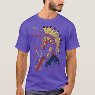 T-shirt Native American Indian Chief Headdress Warrior
