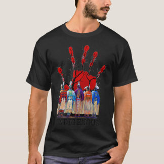 T-shirt Native American Indigenous Red Hand Women Gifts