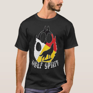 T-shirt Native American Medicine Wheel Wolf Spirit
